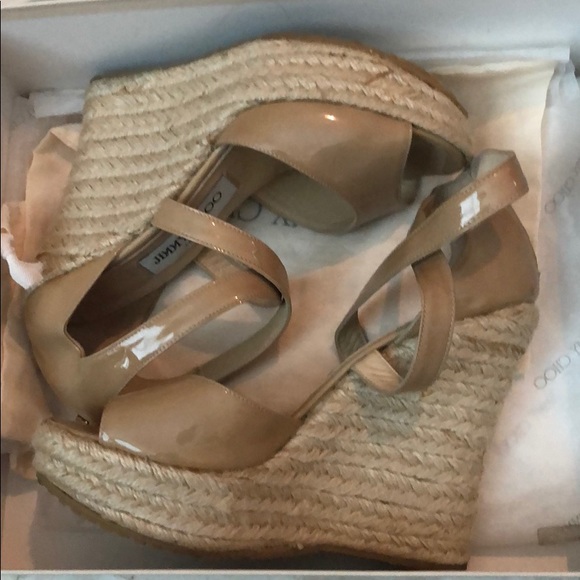 Jimmy Choo patent leather wedges 36 - Picture 1 of 8